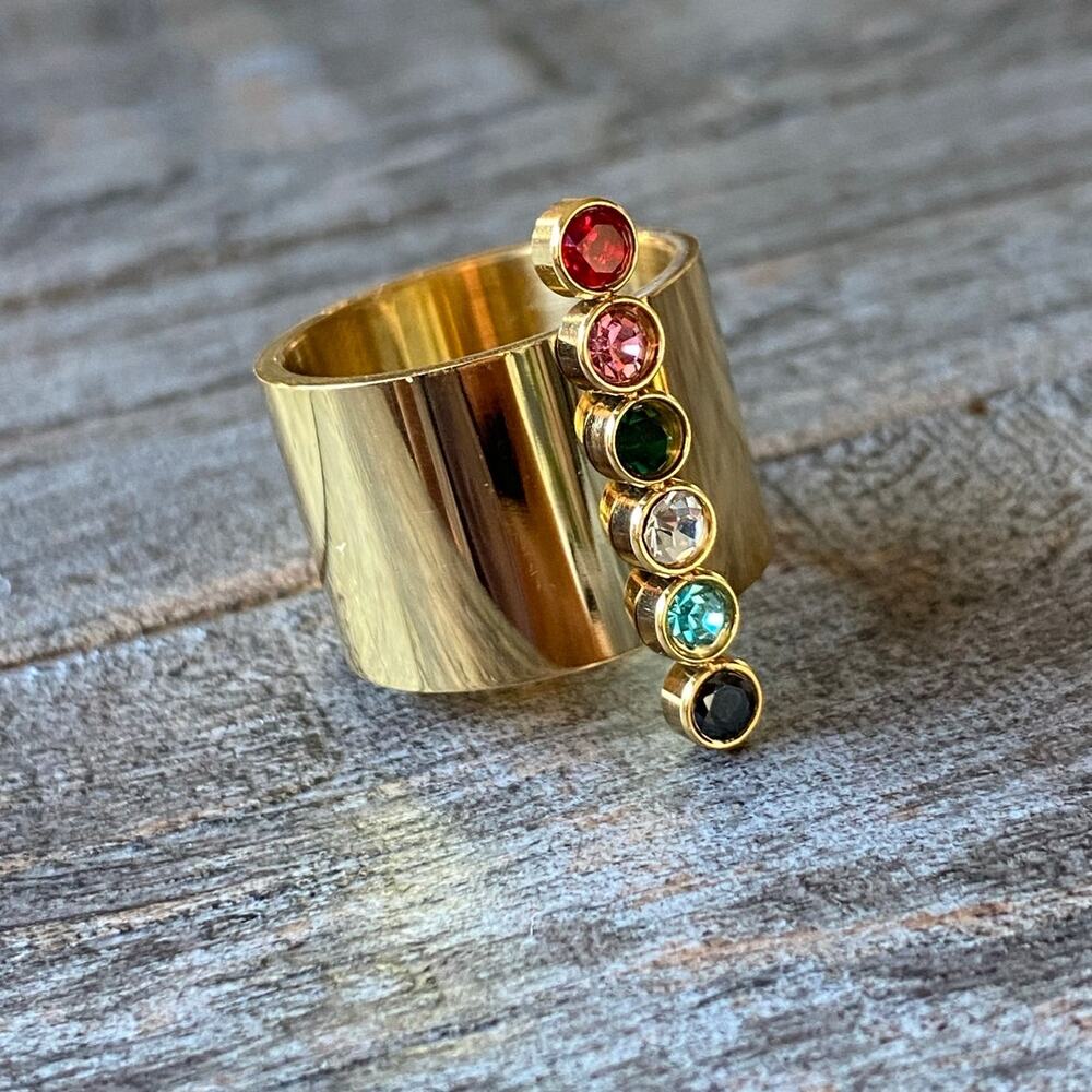 NEW Chakra Gold Statement Ring - Picture 2 of 16